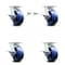 Service Caster 5 Inch Kingpinless Solid Poly Wheel Caster Brakes 2 Swivel Locks SCC, 4PK SCC-KP30S520-SPUR-SLB-BSL-2-SLB-2 - alternate 1